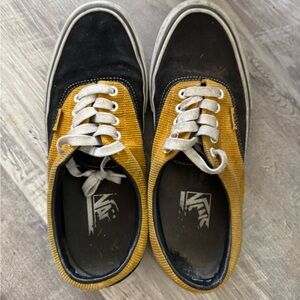 Vans Black and Yellow Sneakers Classic Canvas Style